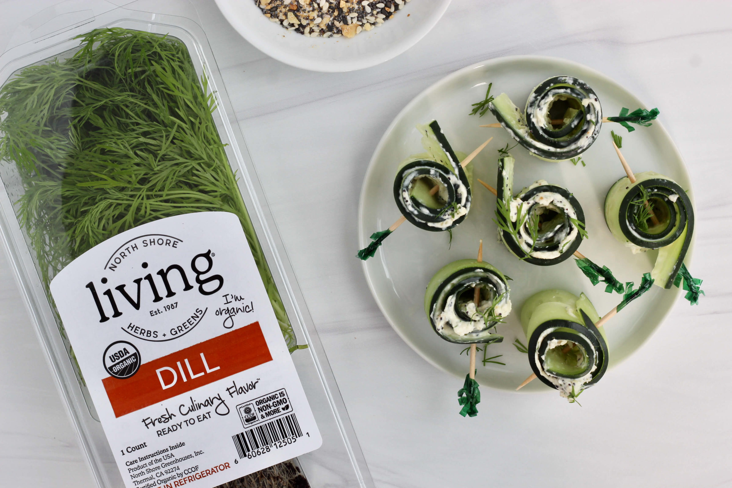Cucumber Dill Cream Cheese Rolls Ups - North Shore Living®